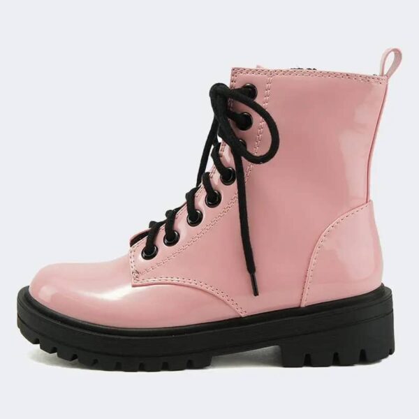bottes combat à lacets rose SHEIN – Image 2