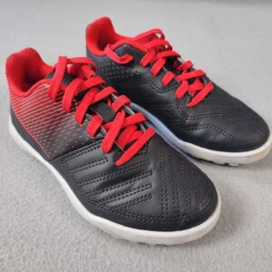 Souliers de football Décathlon Kipsta pour enfants Agility 100 Turf - Noir Rouge
