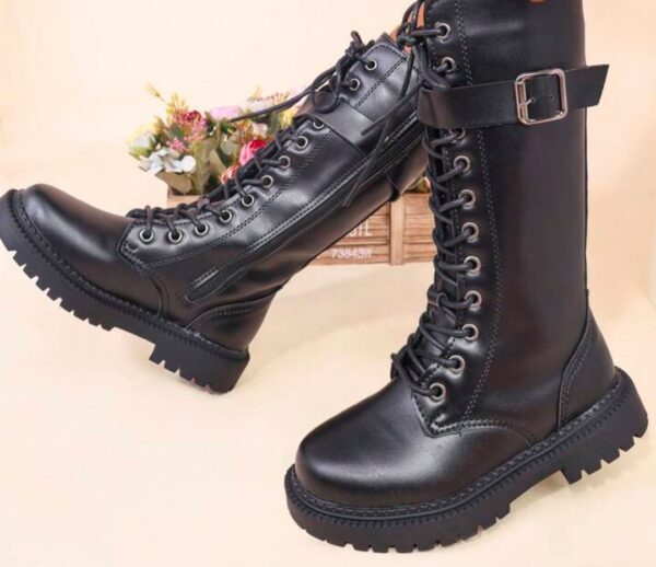 Bottines à lacets Noir SHEIN – Image 2