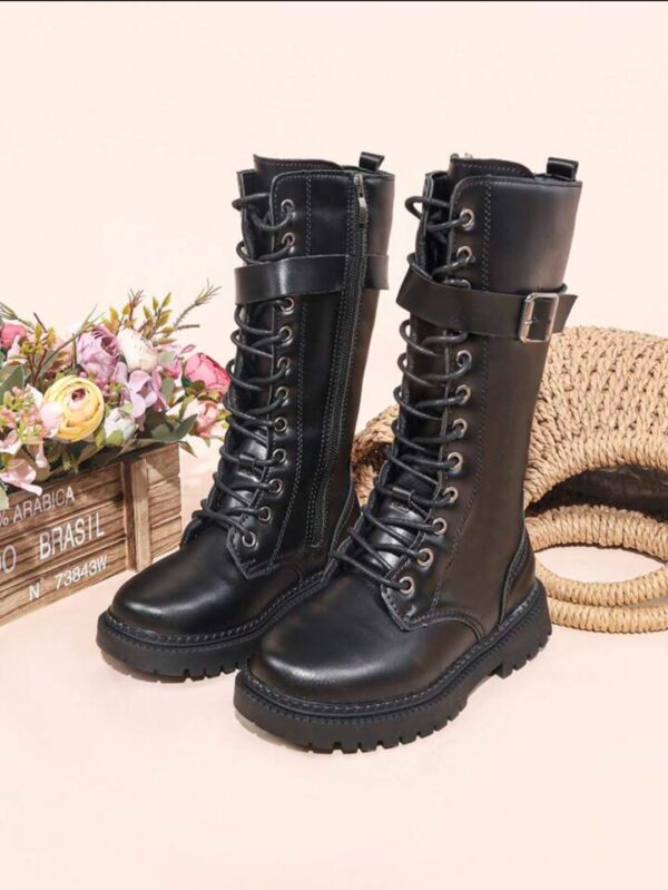 Bottines à lacets Noir SHEIN
