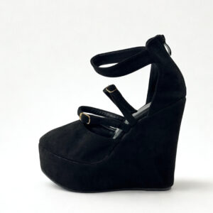 Sandales femme SHEIN à semelle compensée en daim SHWCA238