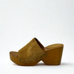 Sabot en cuir semelle en bois Pull&Bear 1340 111 032