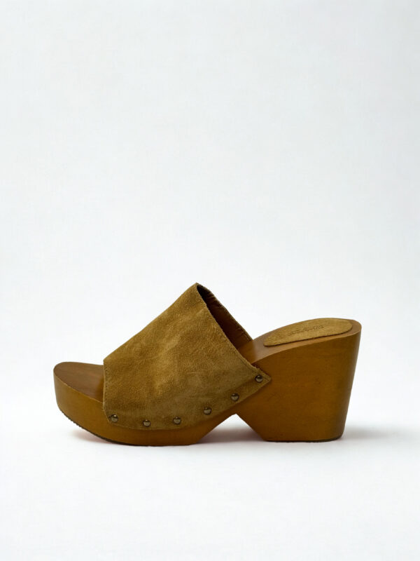 Sabot en cuir semelle en bois Pull&Bear 1340 111 032